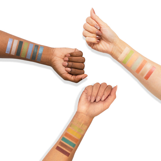 Adventurous 21 Shade Palette & Brush, bright color eyeshadow palette, gold eyeshadow palette, non toxic eyeshadow, shimmer eyeshadow palette