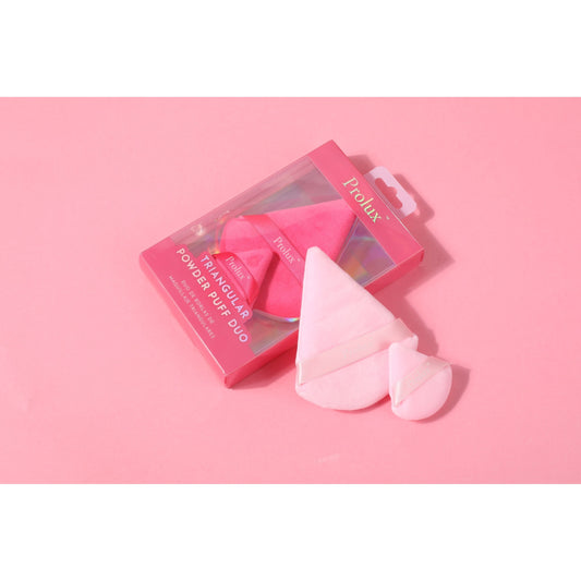 Prolux Triangular Powder Puff Duo, powder puff, powder puffs, triangle powder puff