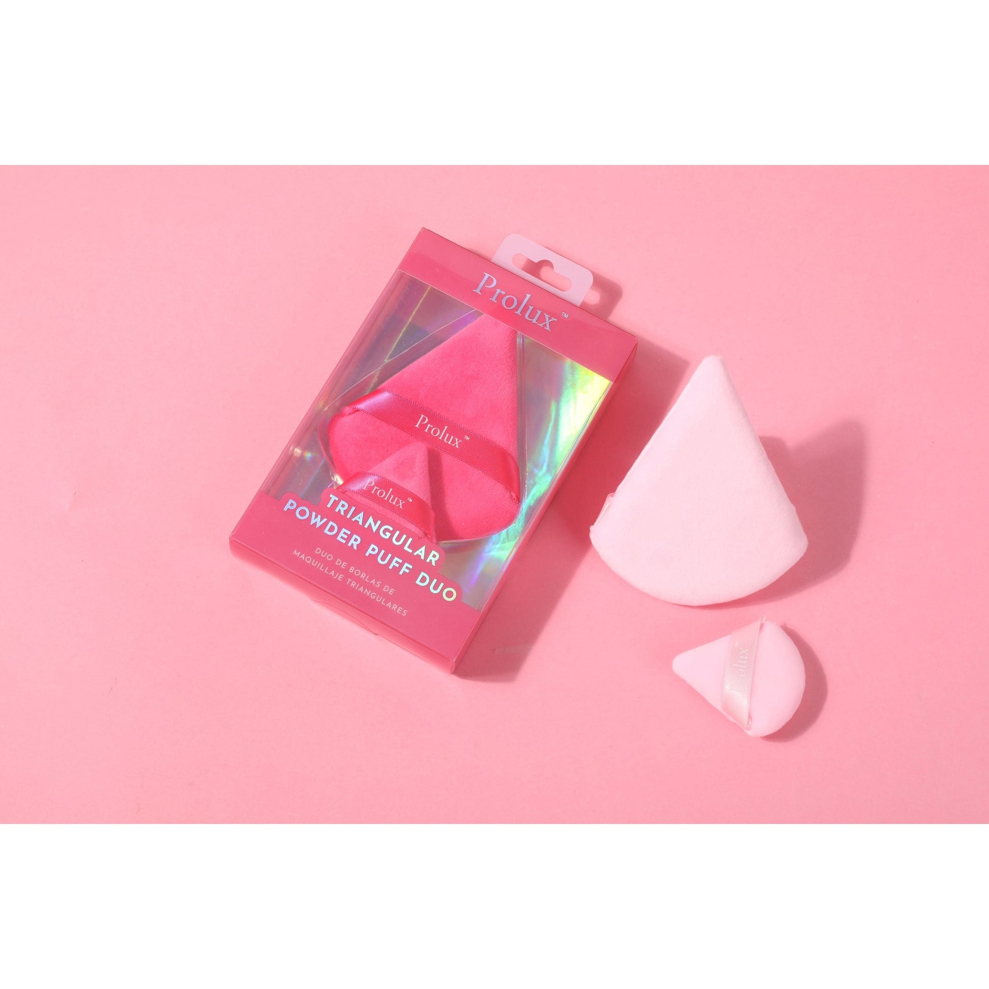 Prolux Triangular Powder Puff Duo, powder puff, powder puffs, triangle powder puff