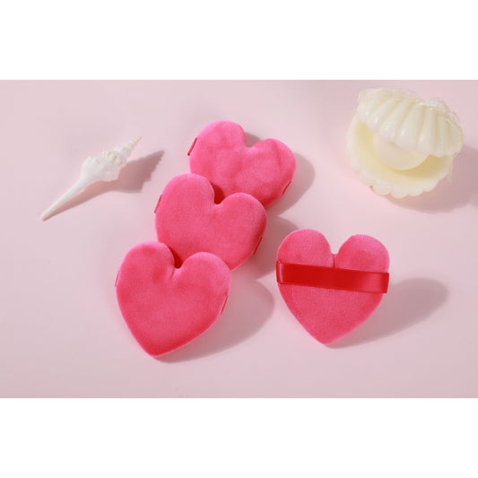 PxLook Heart Cosmetic Puff Set, powder puffs, powder puff set, makeup powder puffs