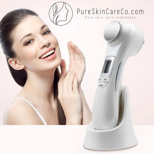 6 in 1 LED Photon Therapy Massager Face Skin Lifting Rejuvenation Beauty Device