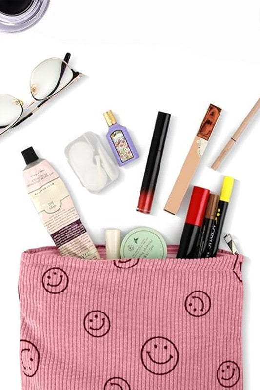 Corduroy Smile Makeup Clutch