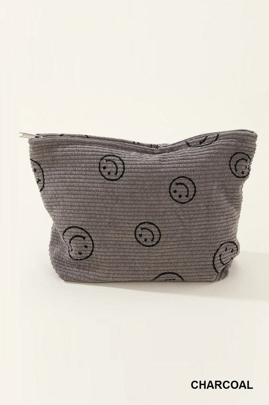 Corduroy Smile Makeup Clutch