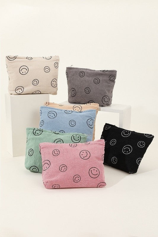 Corduroy Smile Makeup Clutch