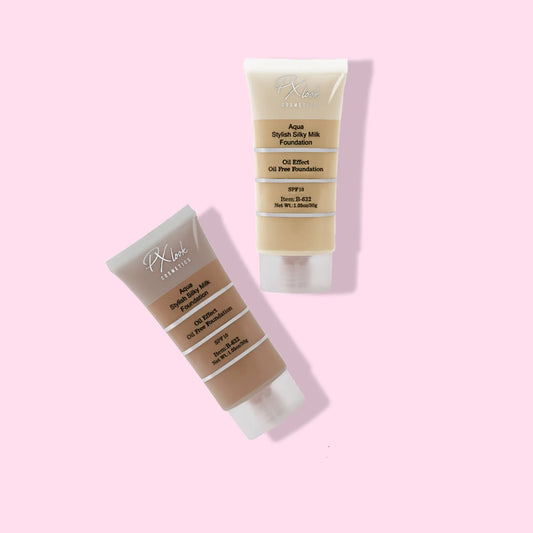 Aqua Stylish Silky Milk Oil Free Foundation, aqua stylish silky milk foundation, stylish silky milk foundation