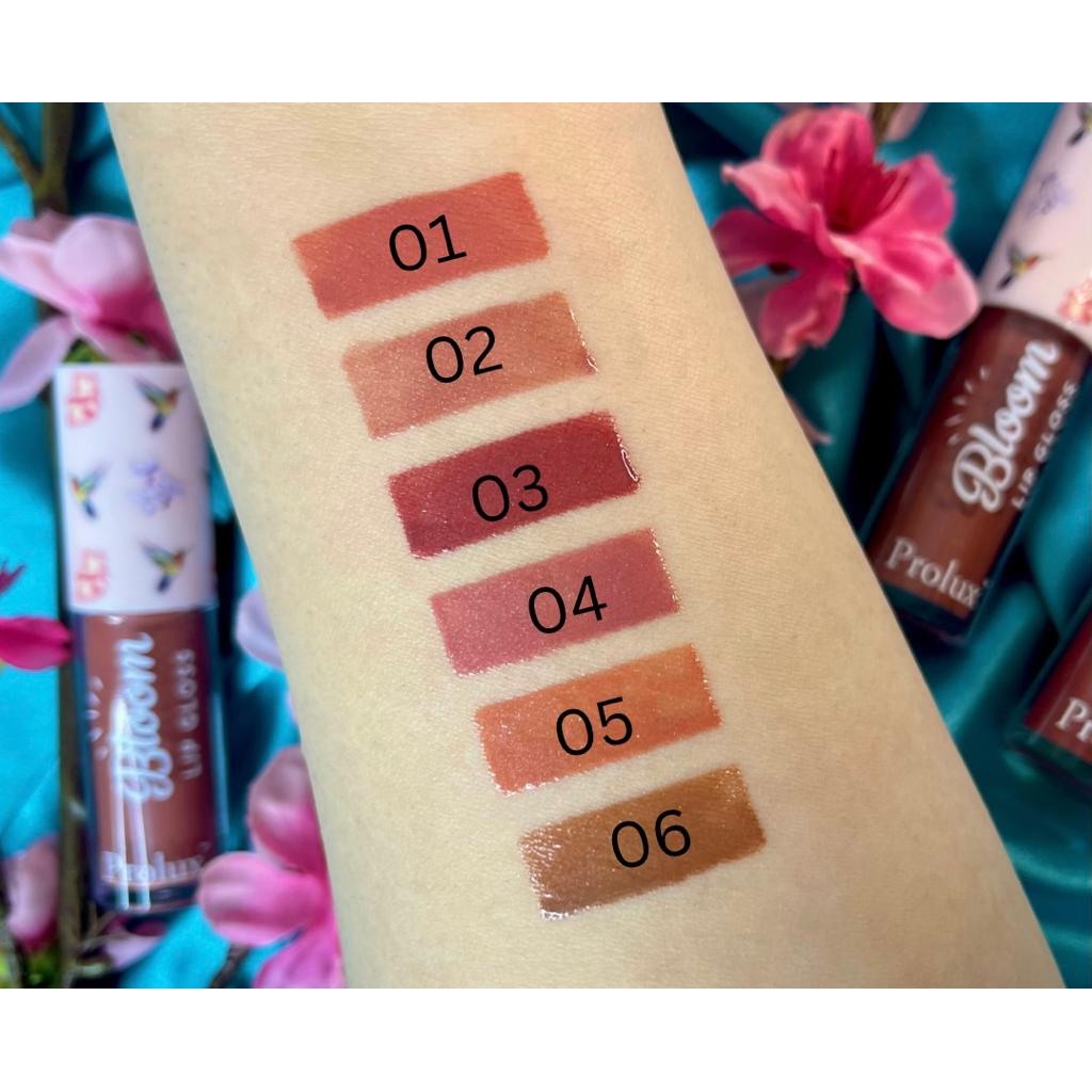 Prolux Bloom Lip Gloss, colored lip gloss, long lasting lip gloss