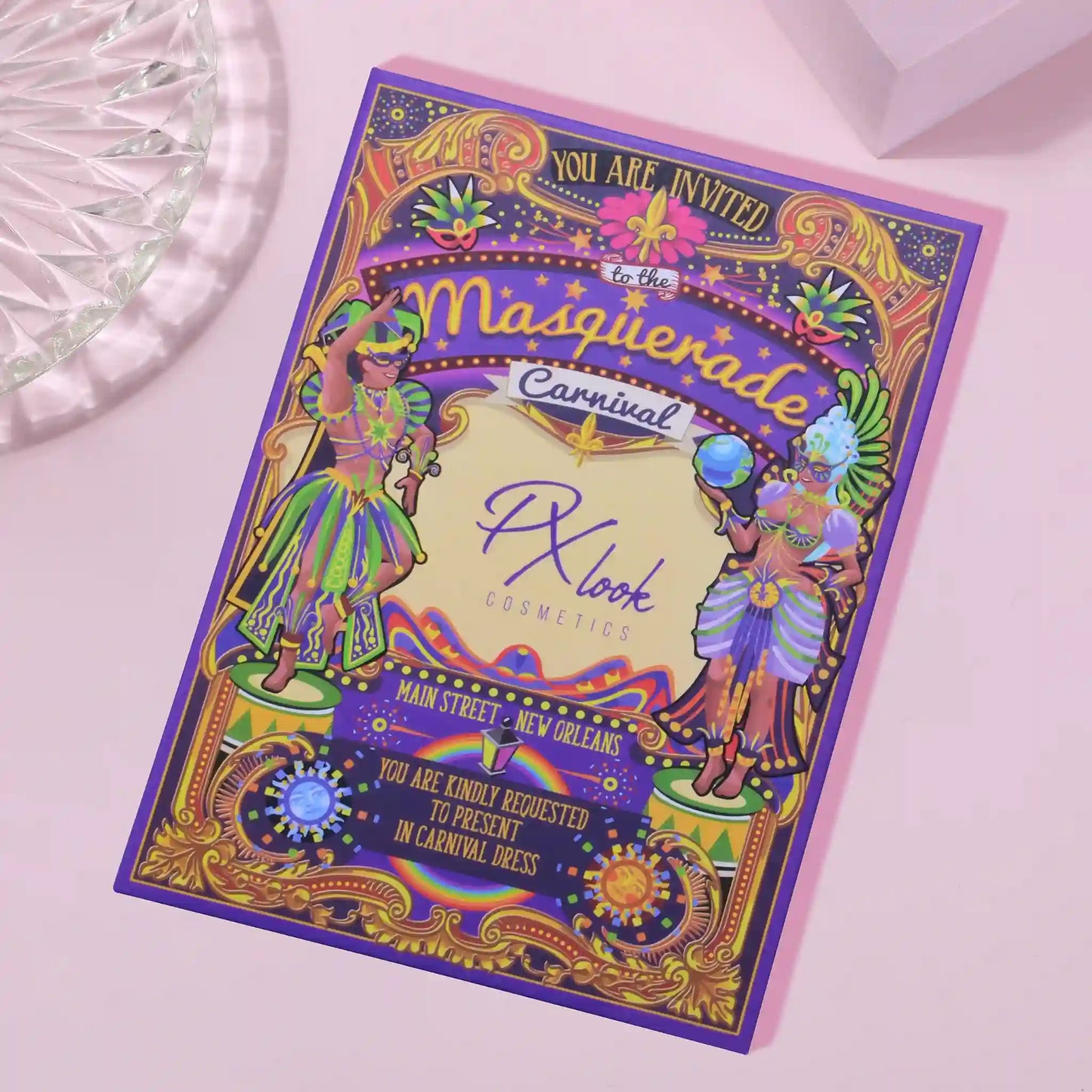 Masquerade Carnival Eyeshadow Palette, best eyeshadow palette, colorful eyeshadow palette, bright eyeshadow palette