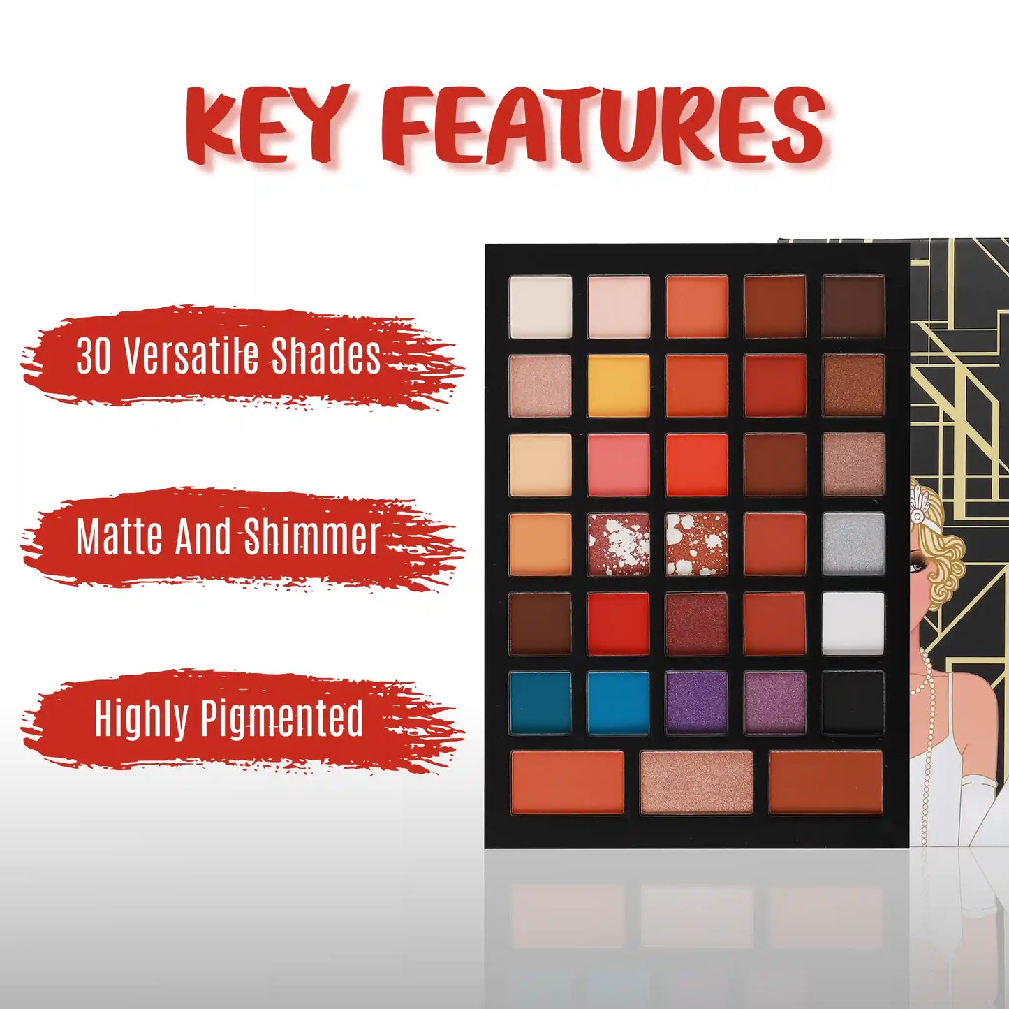 Gatsby Socialite Eyeshadow Palette, High-Pigment Eyeshadow Palette, Best eyeshadow palette