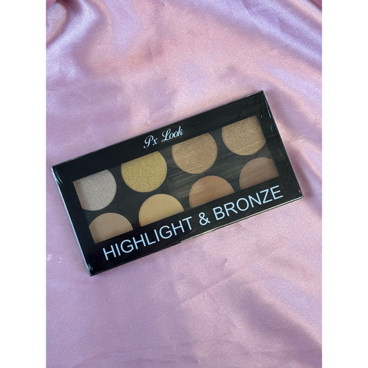 PxLook Highlighter and Bronzer Palette, bronzer and highlighter palette
