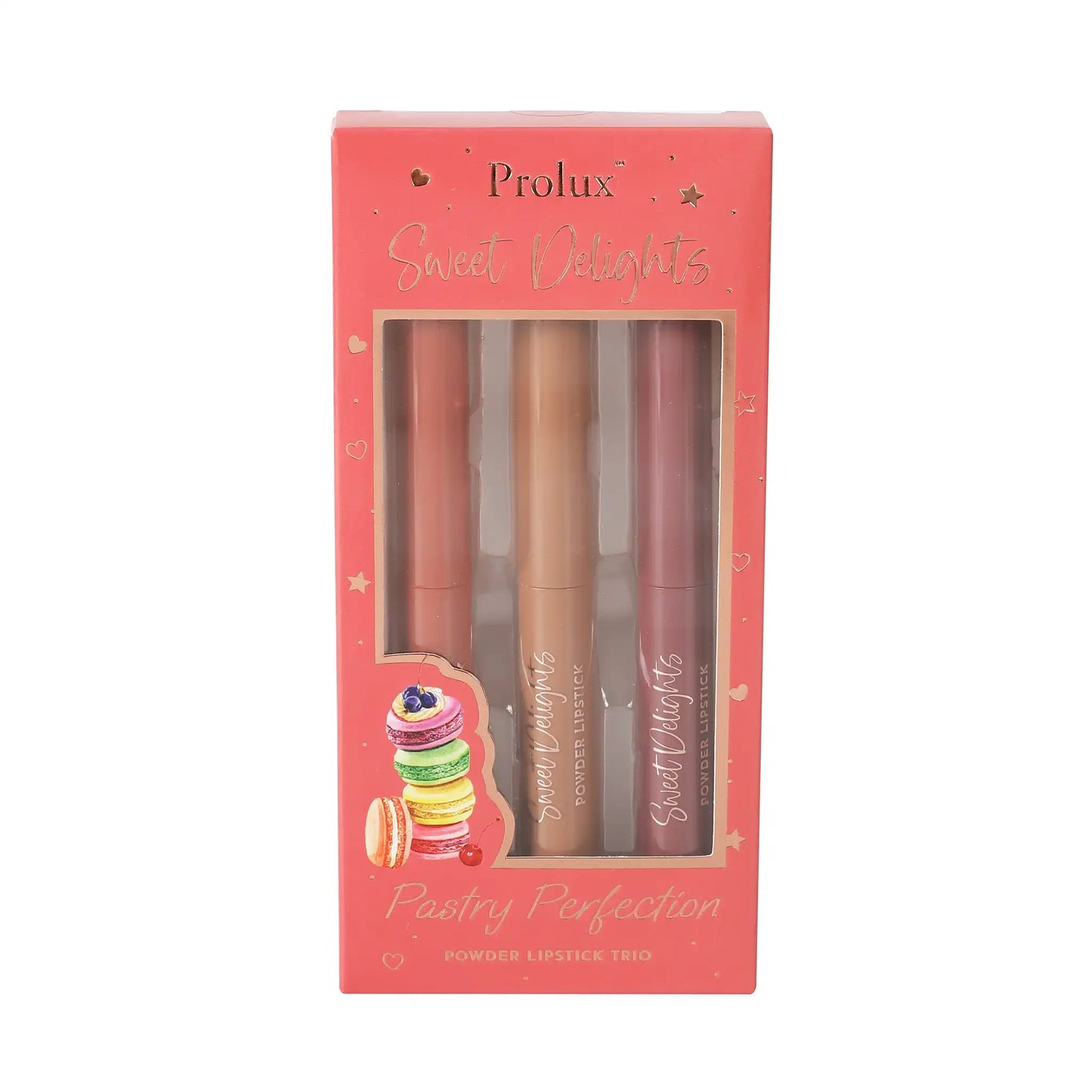 Prolux Sweet Delights Powder Lipstick Trio, powder lipstick, lipstick powder