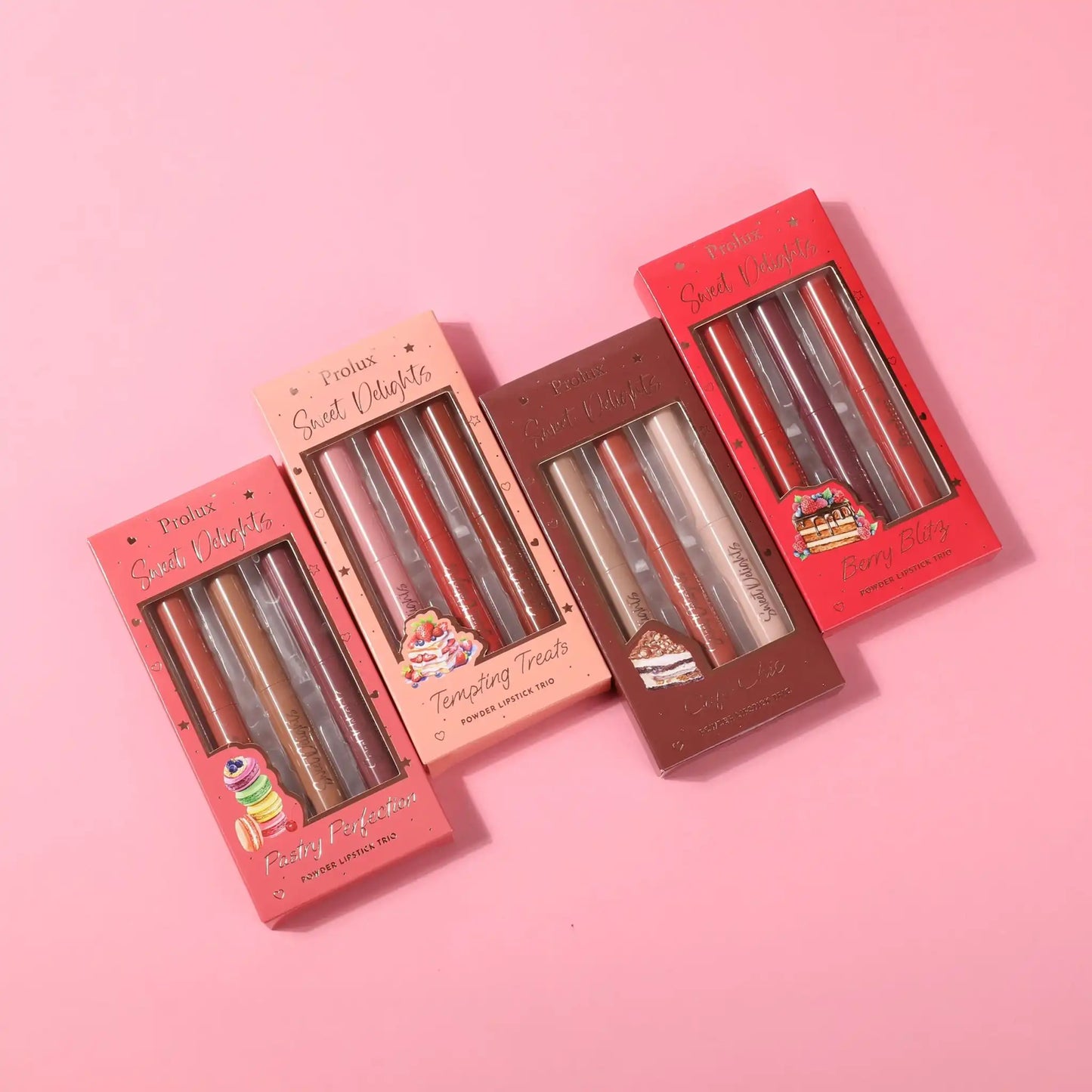 Prolux Sweet Delights Powder Lipstick Trio, powder lipstick, lipstick powder