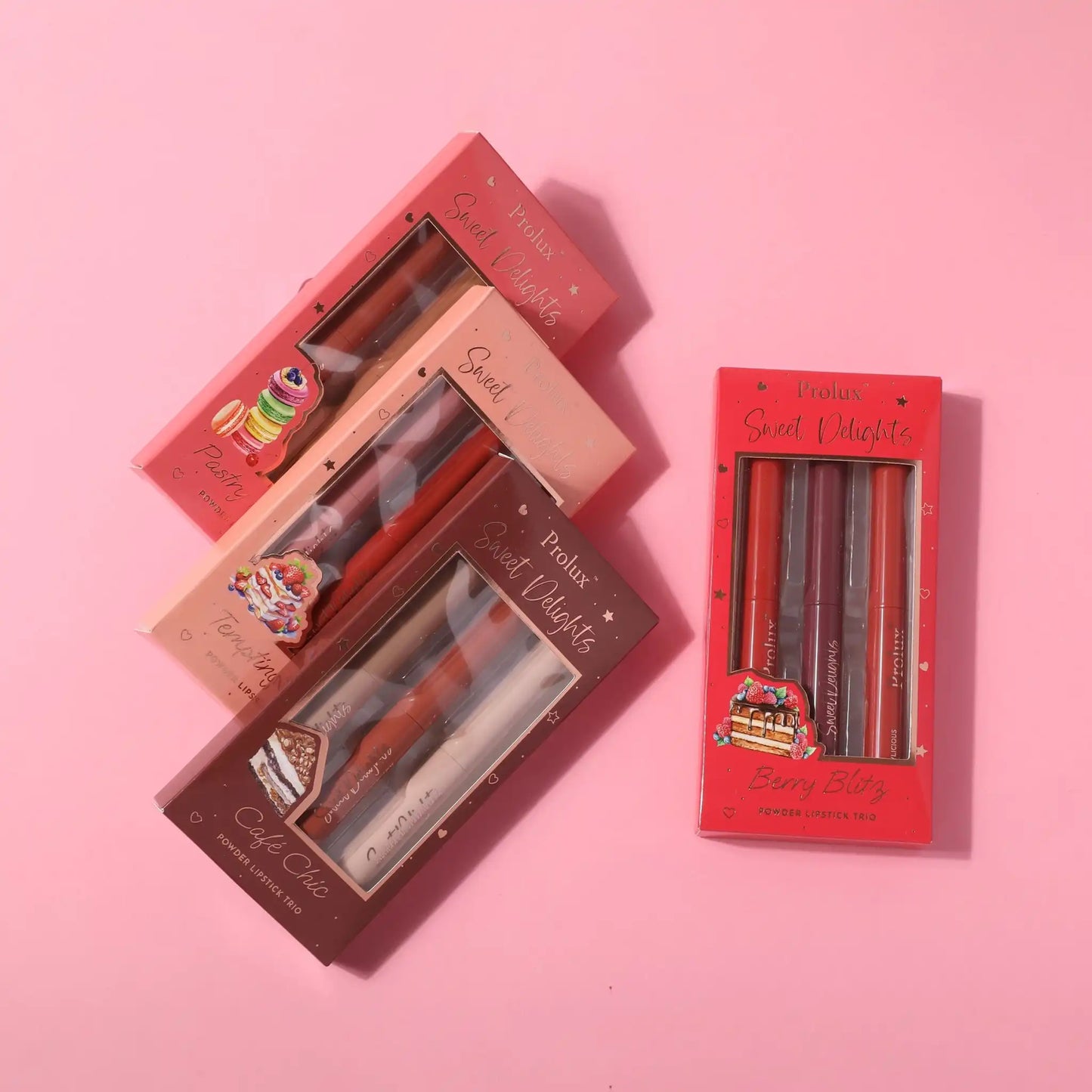 Prolux Sweet Delights Powder Lipstick Trio, powder lipstick, lipstick powder