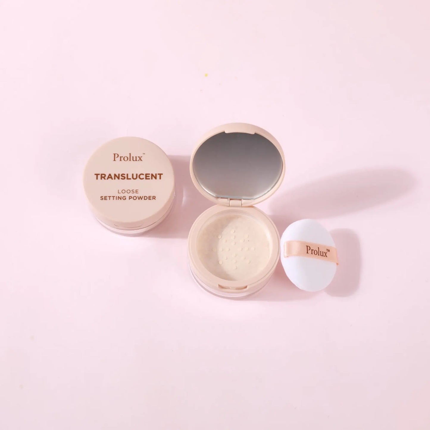 Prolux Translucent Loose Setting Powder, translucent setting powder, prolux setting powder, clean setting powder.