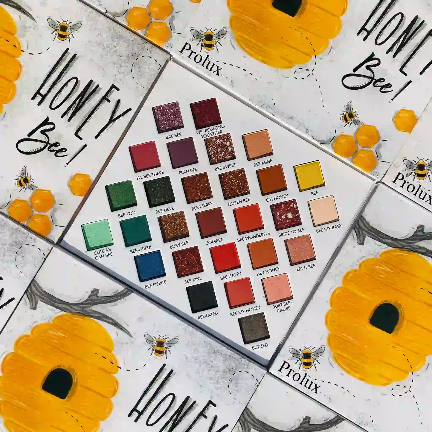 Honey Bee Eyeshadow palette, best natural eyeshadow palette, matte eyeshadow palette, eyeshadow palette sparkly, shimmer eyeshadow palette, modern eyeshadow palette