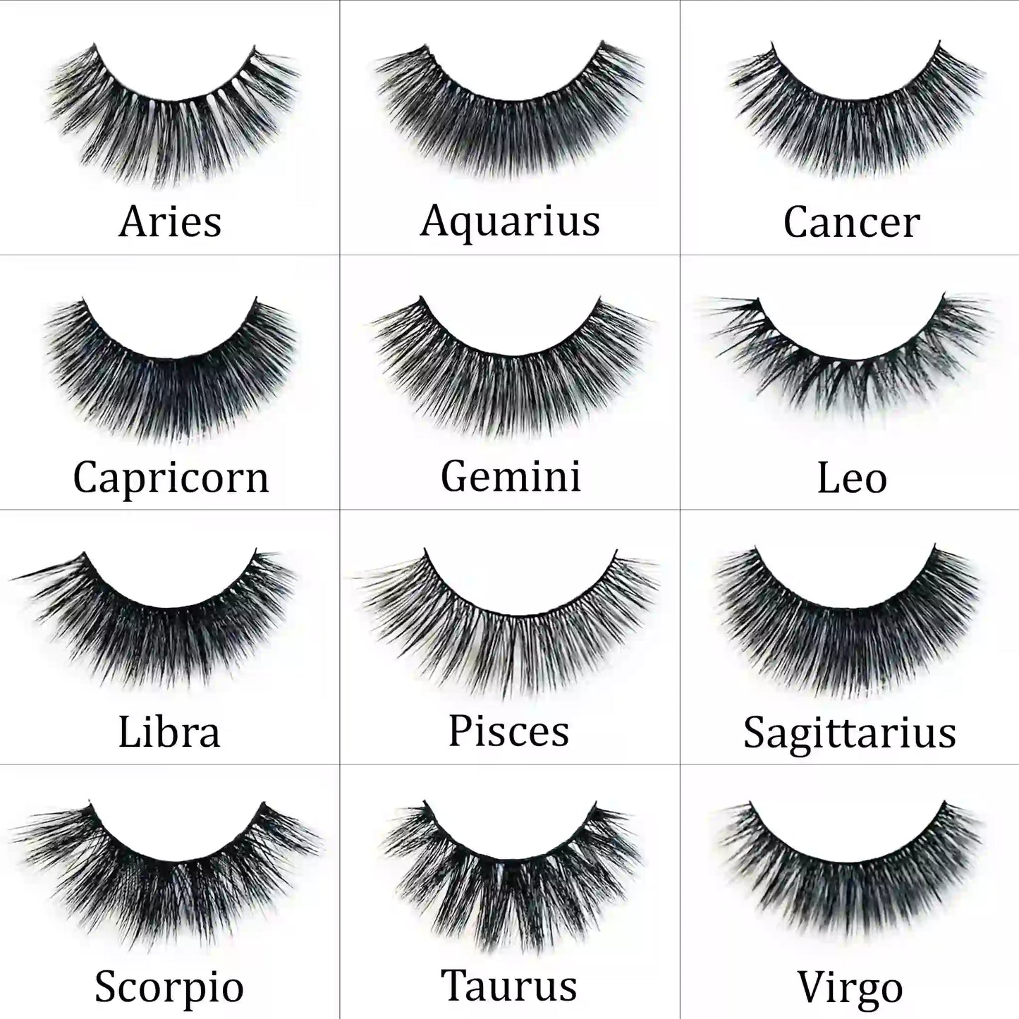 Zodiac Faux Mink Lashes Eyelashes, false eyelashes, lashes eyelashes