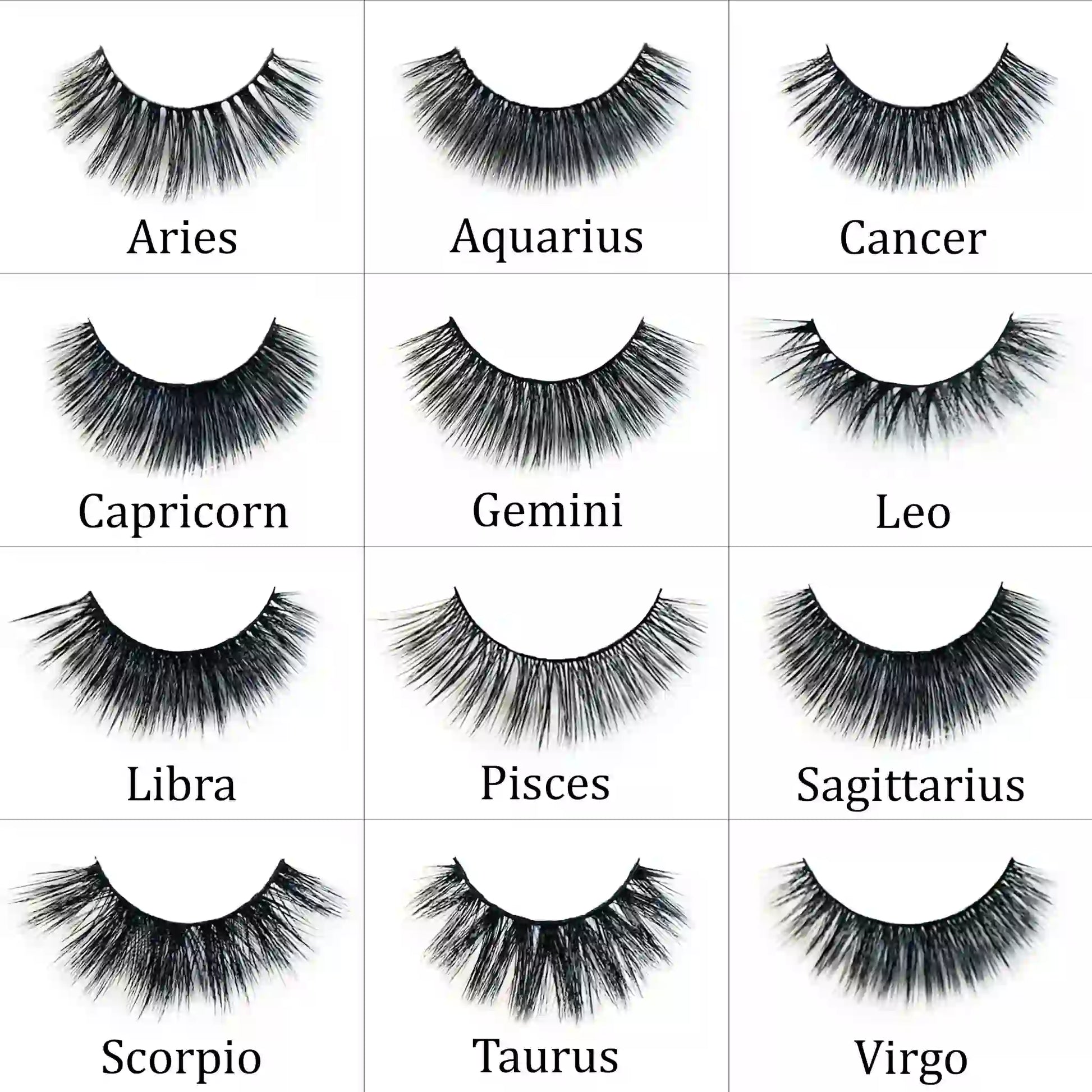 Zodiac Faux Mink Lashes Eyelashes, false eyelashes, lashes eyelashes