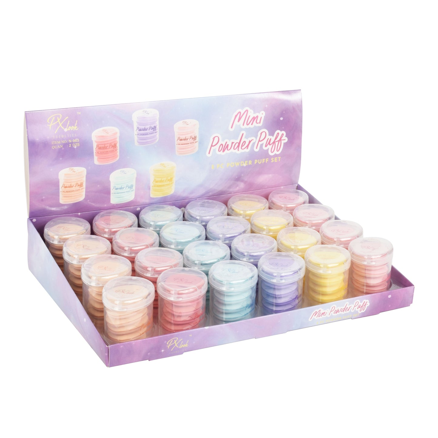 PxLook Mini Powder Puff Set, powder puffs, makeup powder puffs