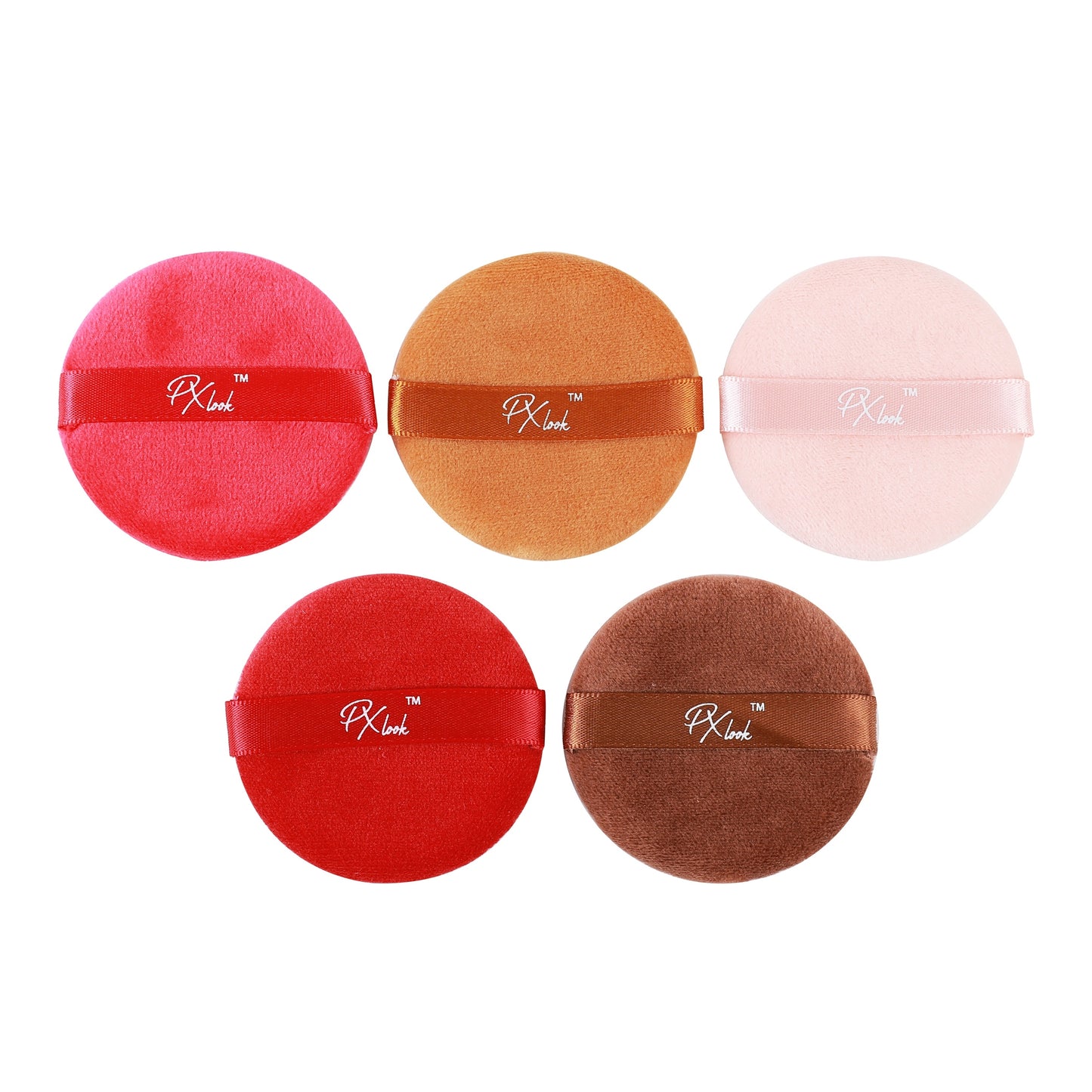 PxLook Powder Puffs 5pc Set, powder puffs, powder puff set, makeup powder puffs