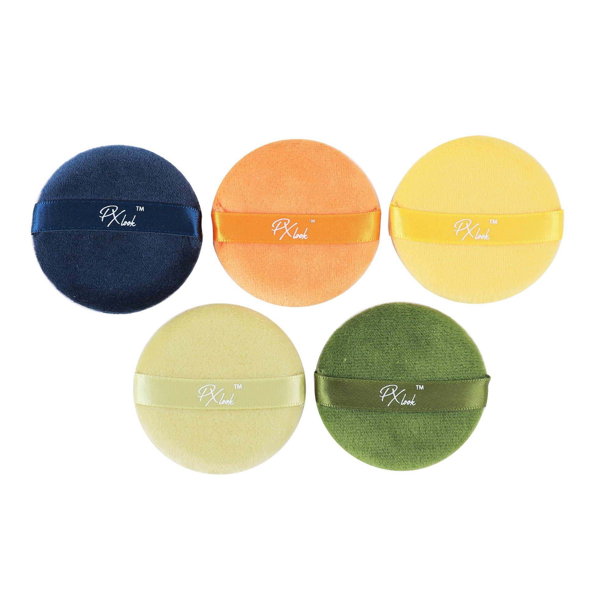 PxLook Powder Puffs 5pc Set, powder puffs, powder puff set, makeup powder puffs