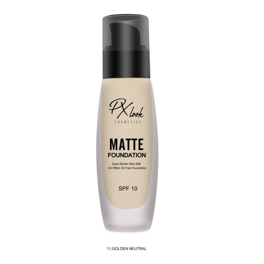 Pxlook Matte Foundation for Oily Skin, Golden Natural, matte foundation for oily skin, matte foundation