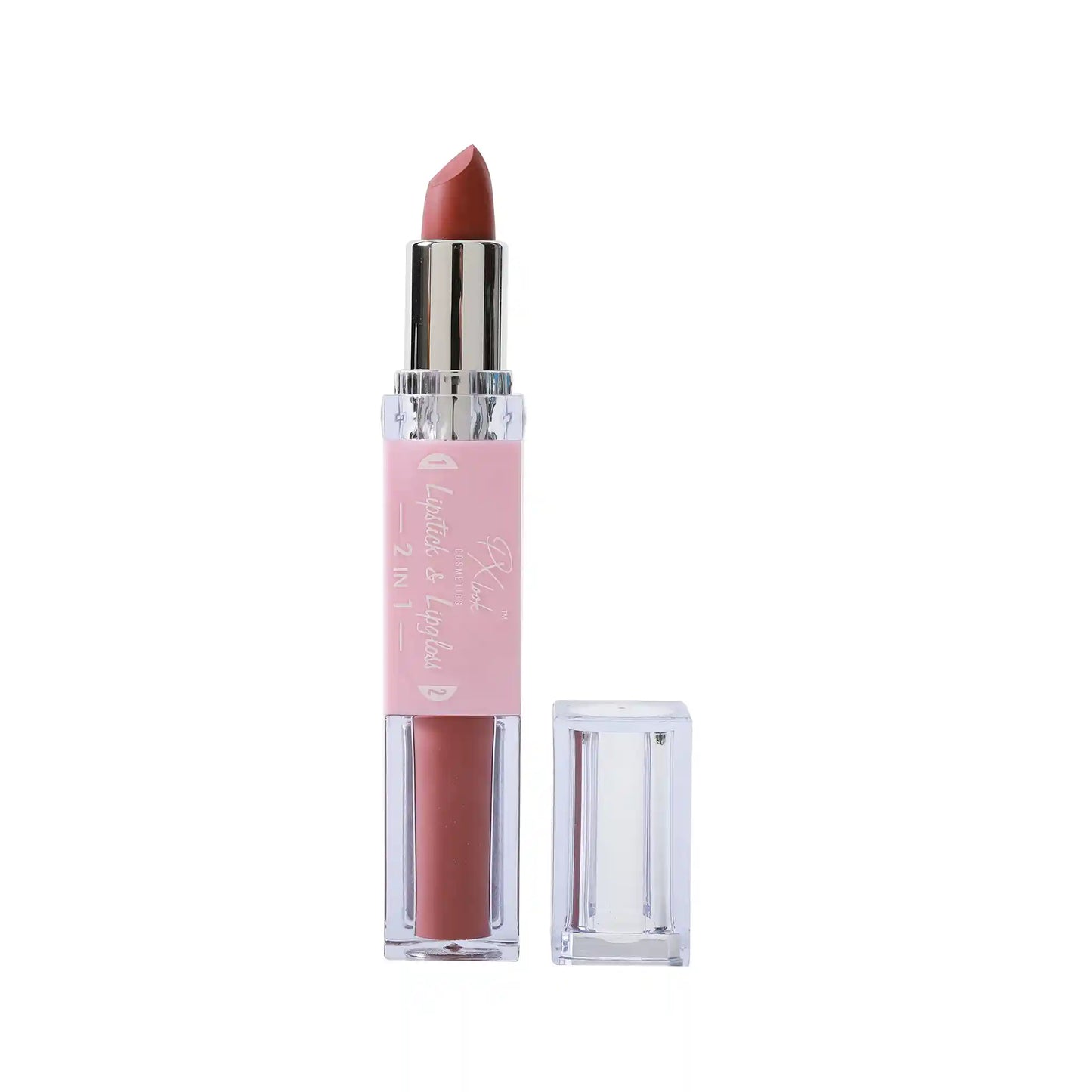 2-in-1 Lipstick and Lip Gloss Combo, lipstick and lip gloss, lipstick and lip gloss combo, lipstick and lip gloss in one