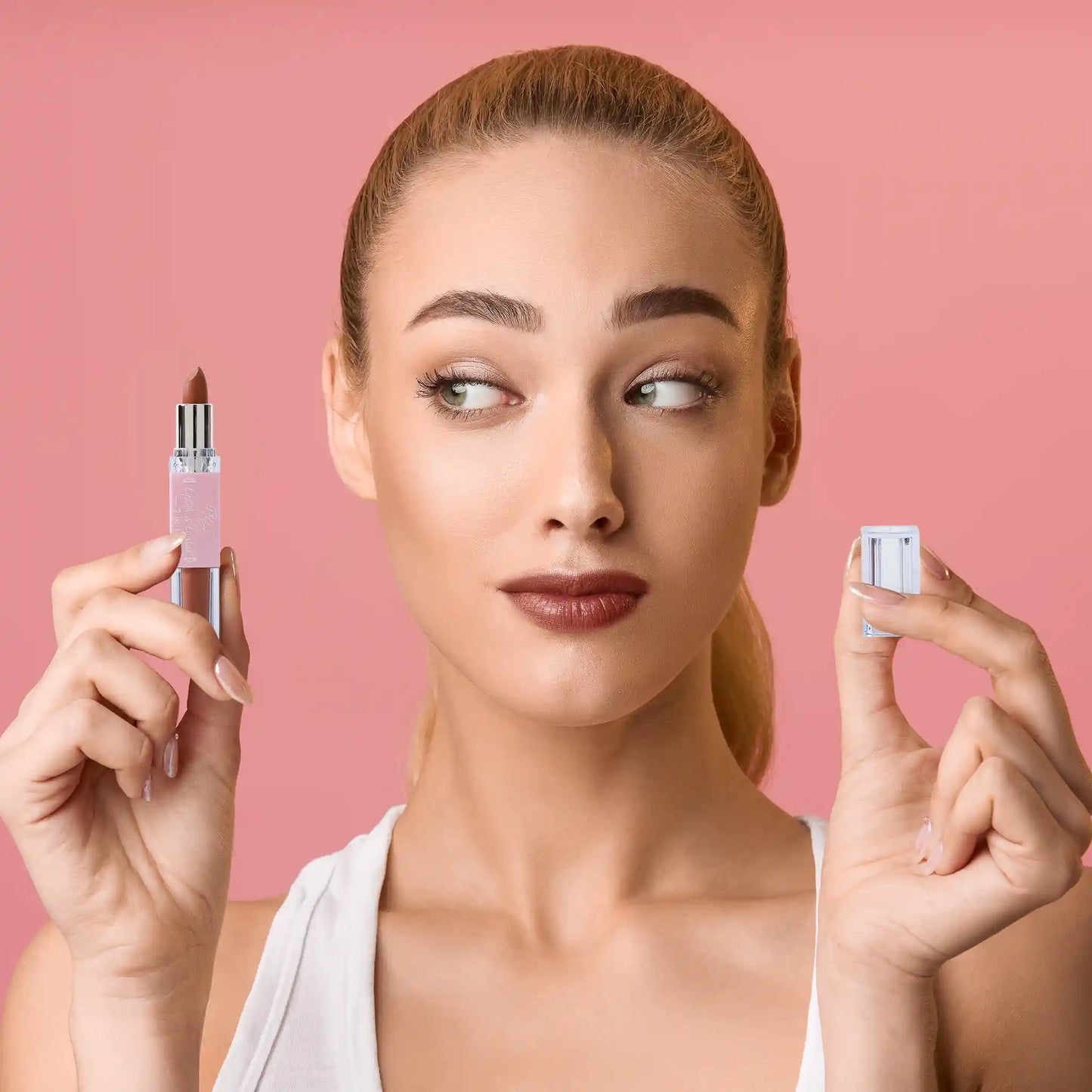2-in-1 Lipstick and Lip Gloss Combo, lipstick and lip gloss, lipstick and lip gloss combo, lipstick and lip gloss in one