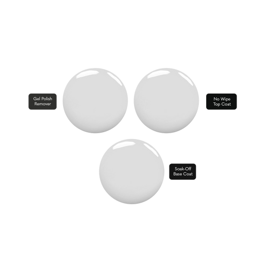 "Base Coat, Top Coat & Remover" Bundle