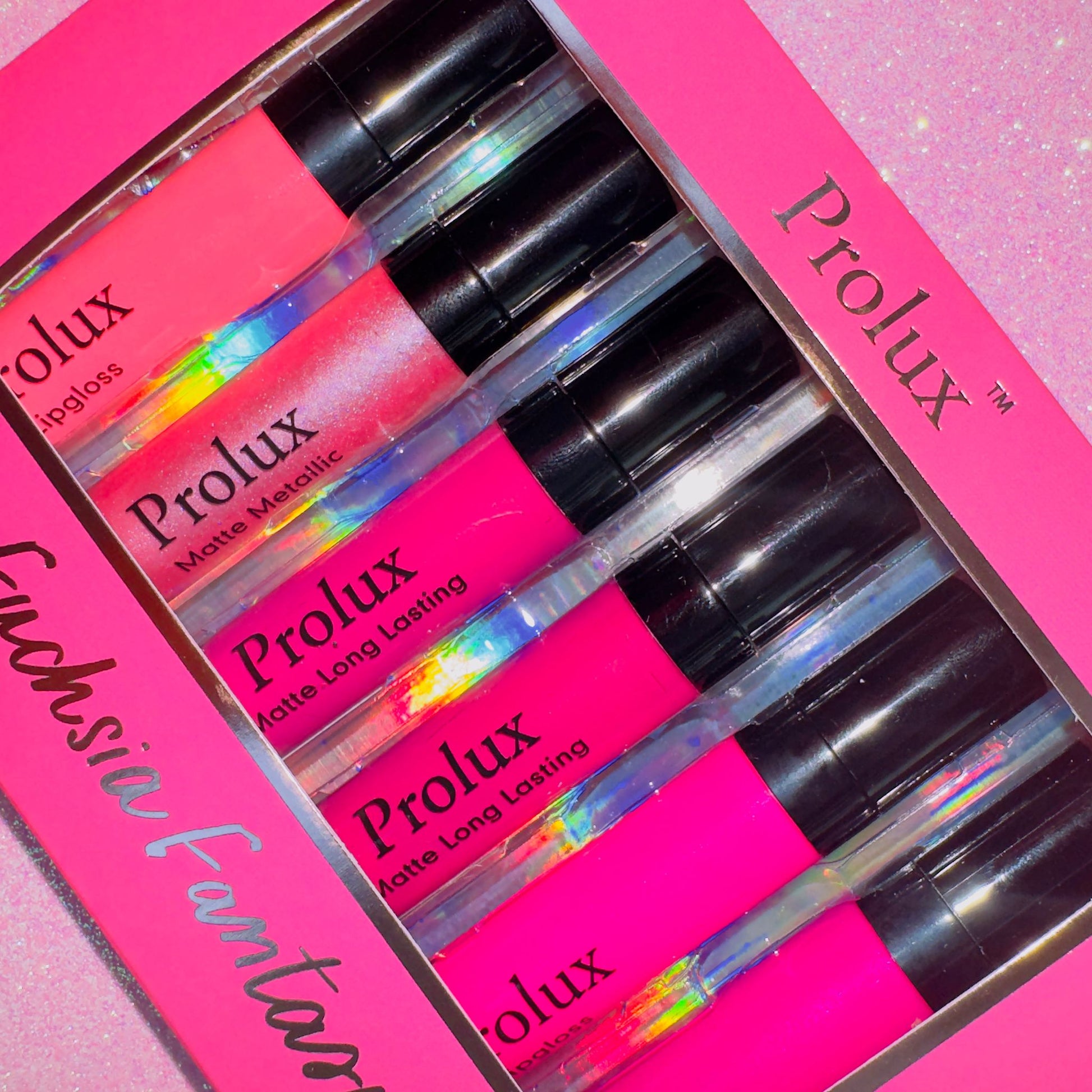 Prolux Fuchsia Fantasy Lip Gloss Set, scented lip gloss set, lip glosses
