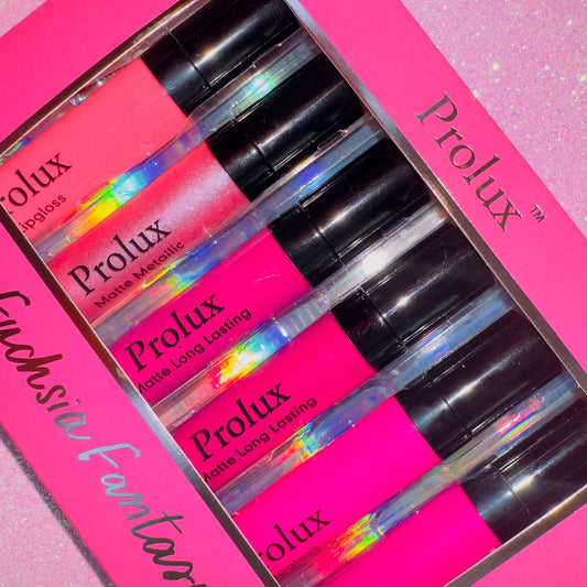Prolux Fuchsia Fantasy Lip Gloss Set, scented lip gloss set, lip glosses