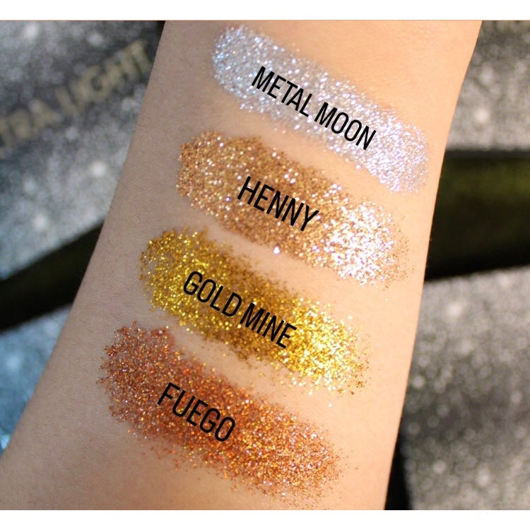 Prolux Ultra Light Pressed Glitter Palette, cosmetic glitter palette, glitter makeup palette, glitter eyeshadow palette