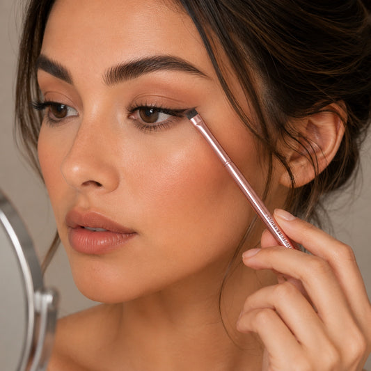 Rose Gold Angled Liner Brush