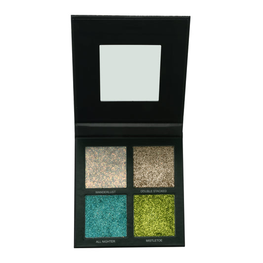 Prolux Ultra Light Pressed Glitter Palette, cosmetic glitter palette, glitter makeup palette, glitter eyeshadow palette