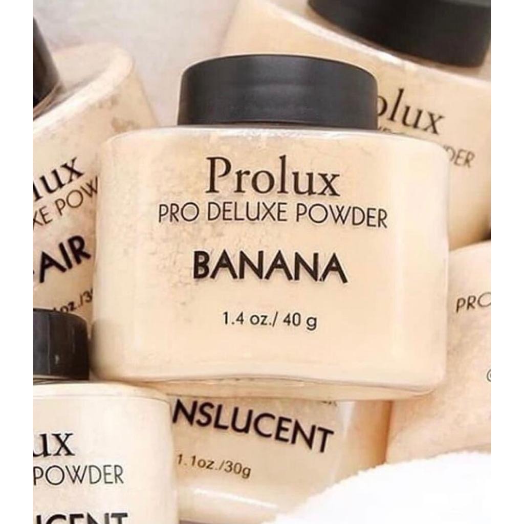 Prolux Banana Pro Deluxe Powder, face powder loose setting powder, makeup setting powder