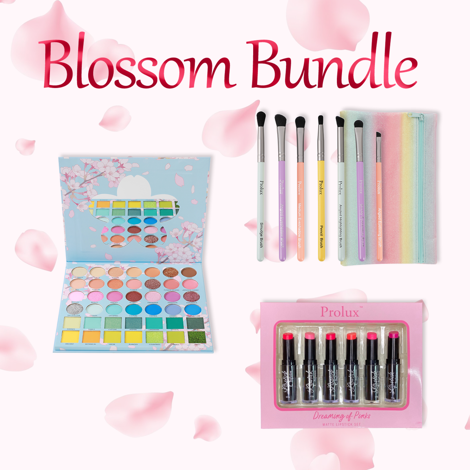 Blossom Bundle of Makeup, bundles of makeup, makeup bundle, bundle makeup, makeup bundle box