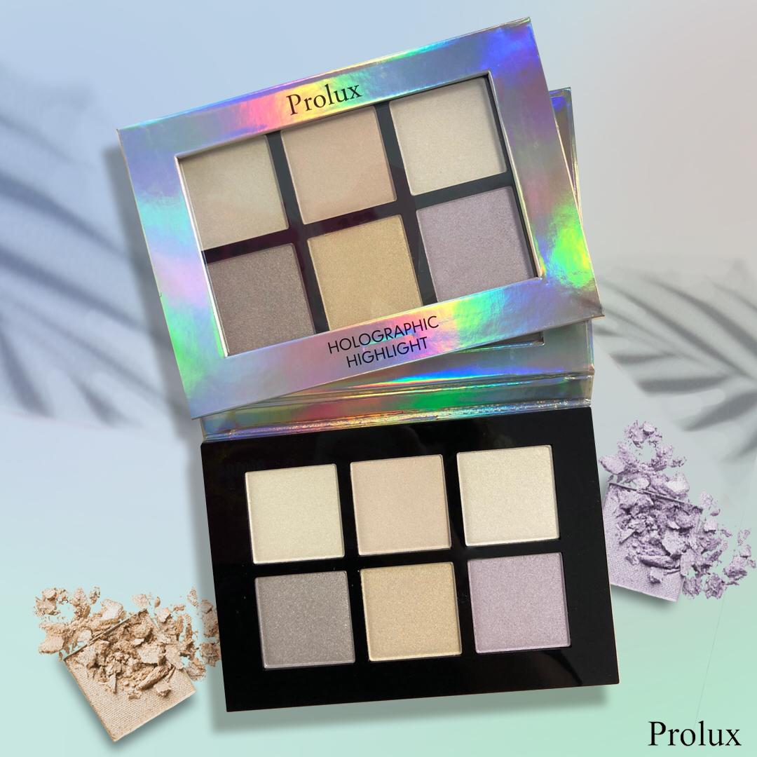 Prolux Holographic Highlight Palette, holographic highlighter, highlighter palette