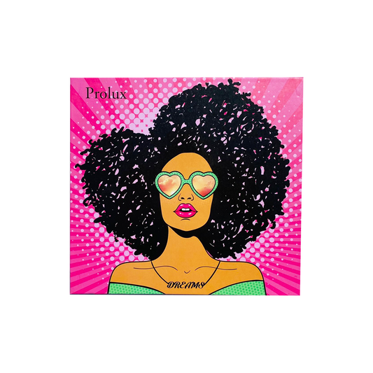 Prolux Dreams Eyeshadow Palette, bright color eyeshadow palette, matte eyeshadow palette, shimmer eyeshadow palette