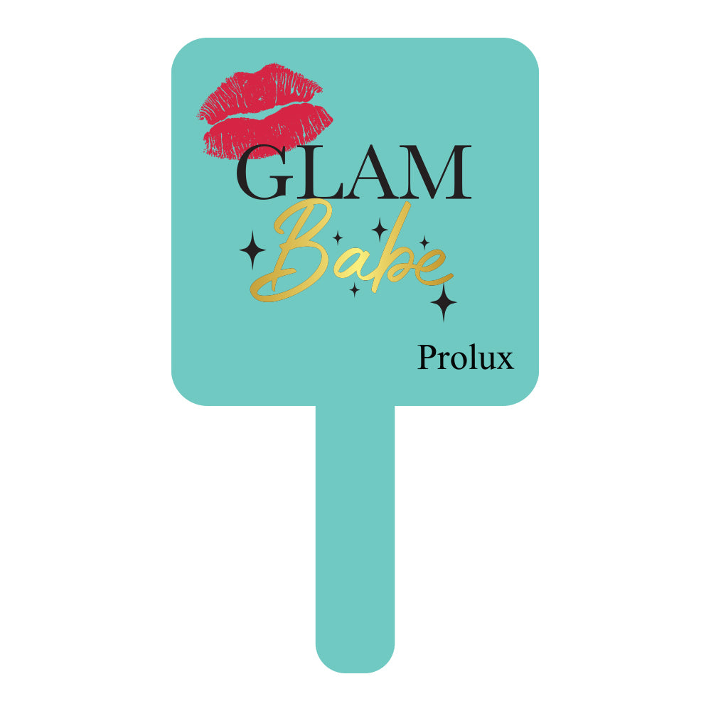 Glam babe hand held mirror turquoise