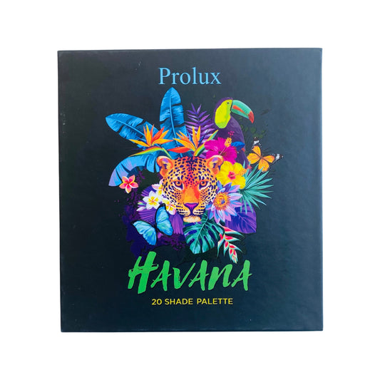 Prolux Havana Eyeshadow Palette, neutral eyeshadow palette, bright color eyeshadow palette, non toxic eyeshadow.