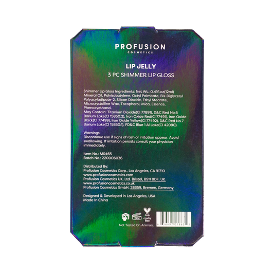 Profusion Lip Jelly, lip gloss set, shimmer lip gloss