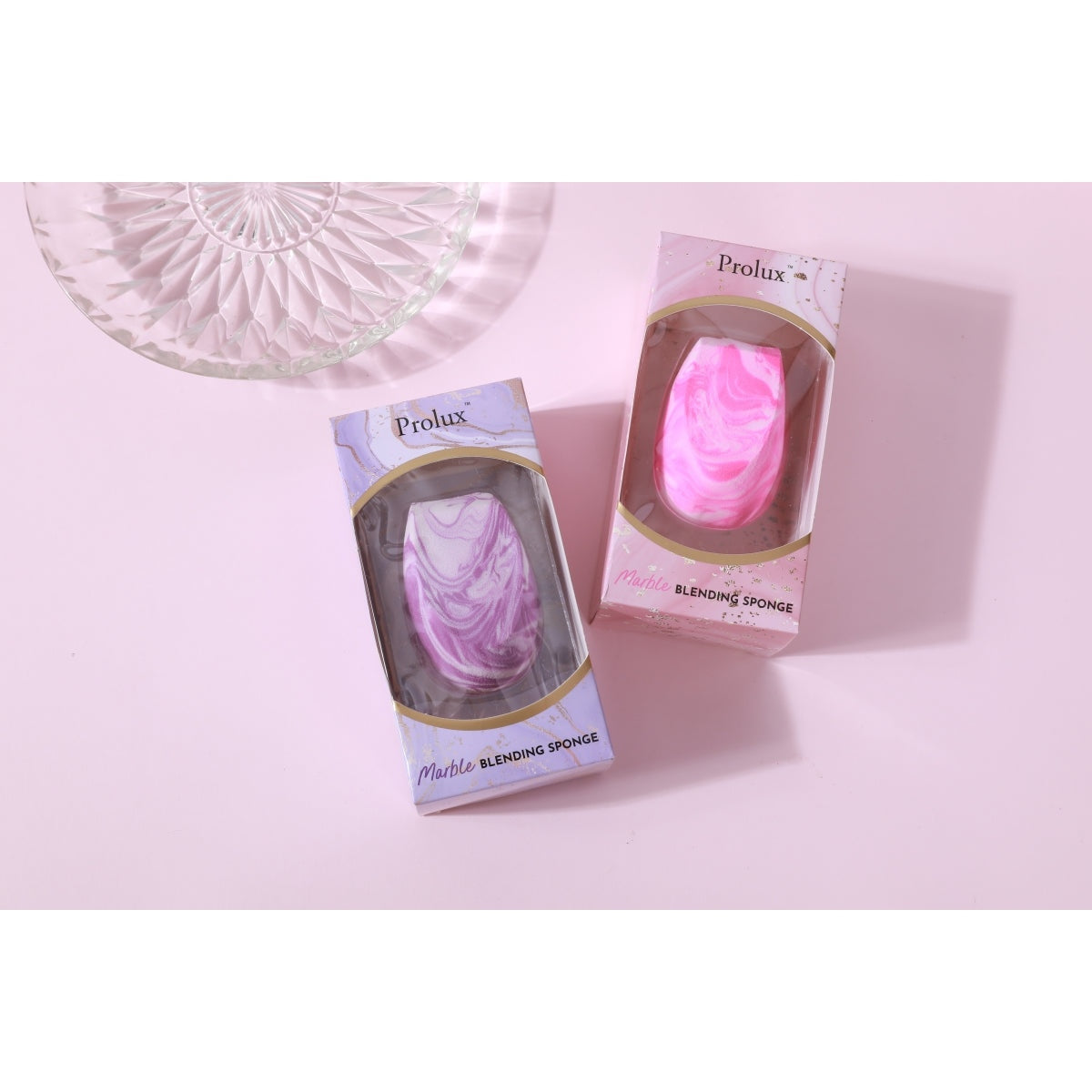 marble blending sponge purple and pink