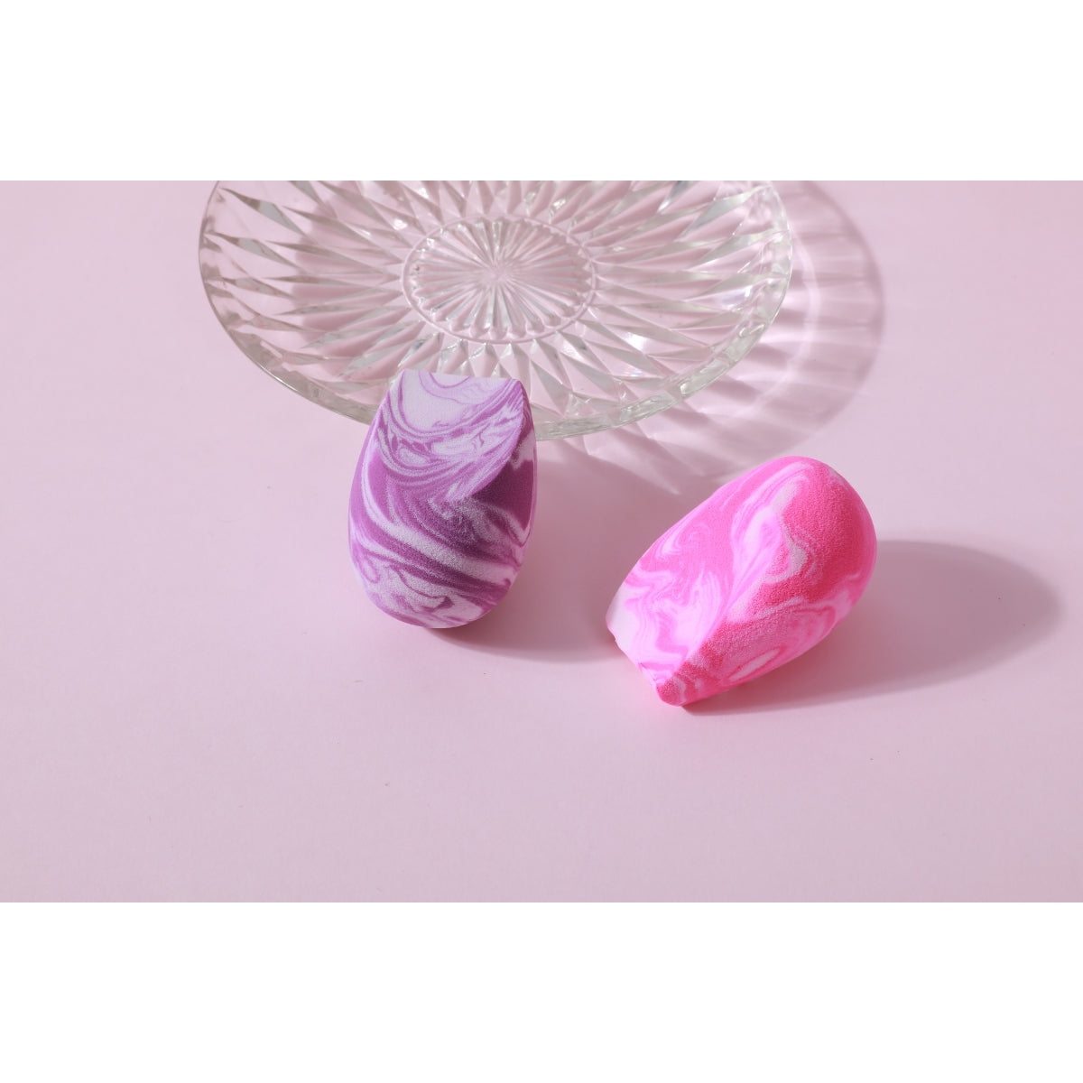 marble blending sponge purple and pink