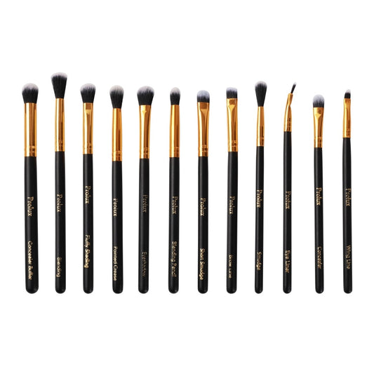 Prolux Deluxe Gold Brush Set, eye makeup brushes set, best makeup brush set, gold makeup brush set