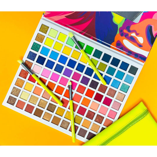 Prolux Fierce Eyeshadow Palette, shimmer eyeshadow palette, bright color eyeshadow palette, matte eyeshadow palette, glitter eyeshadow palette