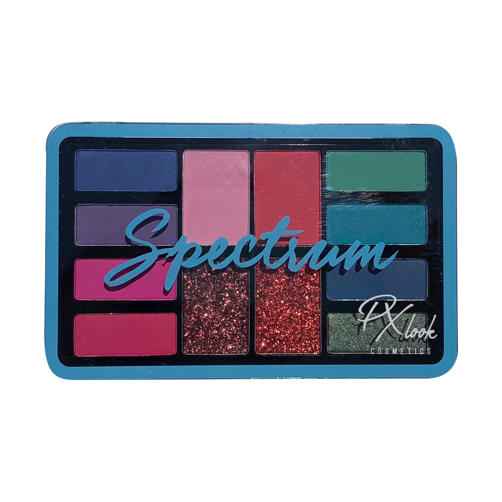PxLook Spectrum Eyeshadow Palette, matte eyeshadow palette, shimmer eyeshadow palette, glitter eyeshadow palette