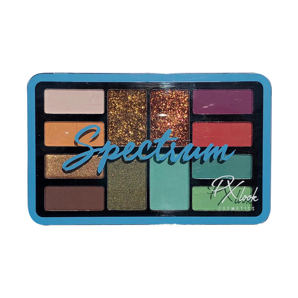 PxLook Spectrum Eyeshadow Palette, matte eyeshadow palette, shimmer eyeshadow palette, glitter eyeshadow palette