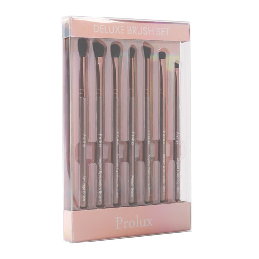 The Prolux Deluxe Eye Essentials 7pc Brush Set, eye brush set, eye makeup brush set