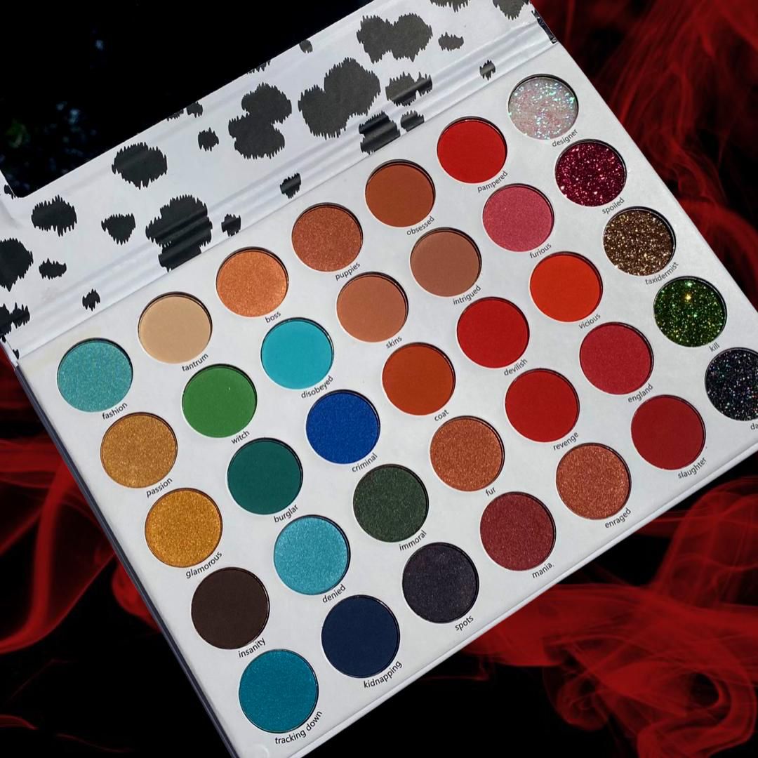 Vicious Darling Eyeshadow Palette, bright color eyeshadow palette, matte eyeshadow palette, shimmer eyeshadow palette, glitter eyeshadow palette