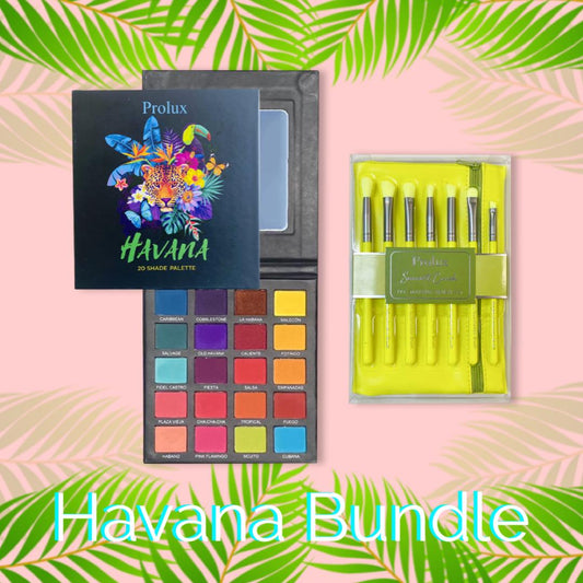 Prolux Havana Bundle, eyeshadow and brush set, eyeshadow palette and brush set