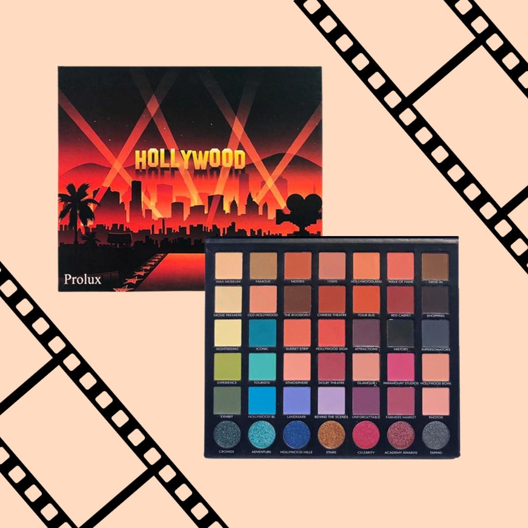 Hollywood Eyeshadow Palette, bright color eyeshadow palette, matte eyeshadow palette, shimmer eyeshadow palette