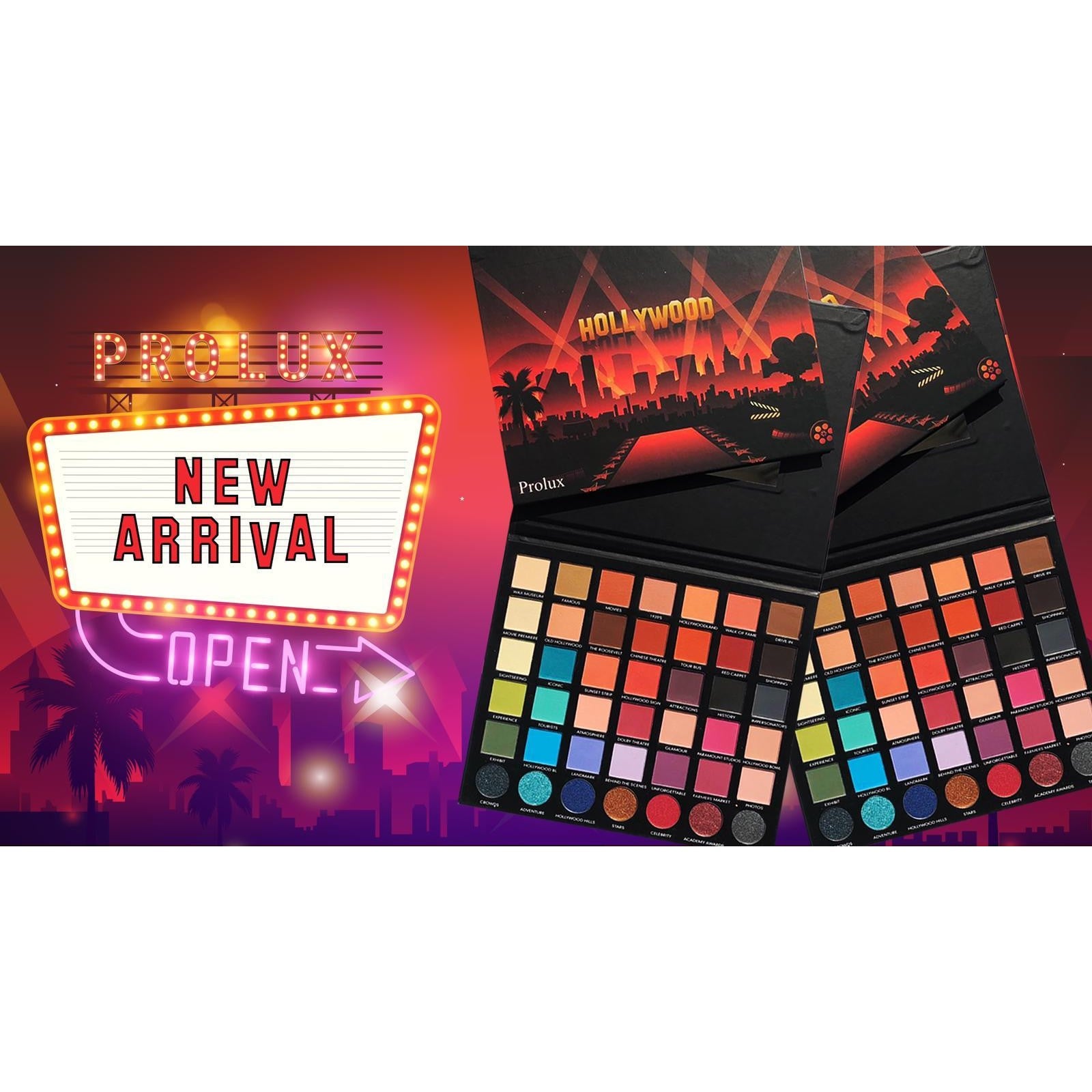 Hollywood Eyeshadow Palette, bright color eyeshadow palette, matte eyeshadow palette, shimmer eyeshadow palette